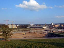 Blick vom Neckardeich über das BUGA – Gelände.