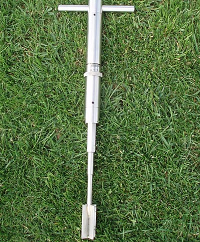 GEONOR Flügelsonde mit Anzeigering zur Messung des Scherwiderstandes der Rasennarbe.